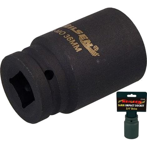 Neilsen 3/4" Drive Standard Deep Square Metric Single Impact Socket 36mm (1/2)