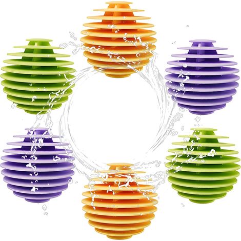 Lot de 6 boules de lavage réutilisables, non toxiques et anti-emmêlement, pour lave-linge et sèche-linge. Boules antistatiques pour adoucir les tissus et améliorer le nettoyage.(2,2 pouces) (1/5)