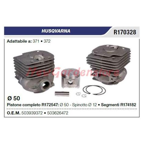 Cilindro pistone segmenti HUSQVARNA motosega 371 372 R170328