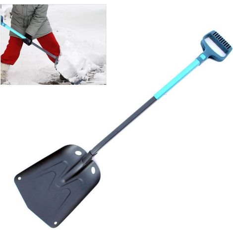 Snow Shovels Tools D Shaped Handle Folding Snow Shovel Retractable Hiking for Car Winter Ice Remove Outdoor Camping Aluminum Alloy