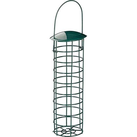Mangeoire pour Oiseaux Sauvages Extérieur - Distributeur Automatique Suspendu en Grille Métallique Robuste - Grande Capacité, Résistante aux Écureuils et Intempéries (1/4)
