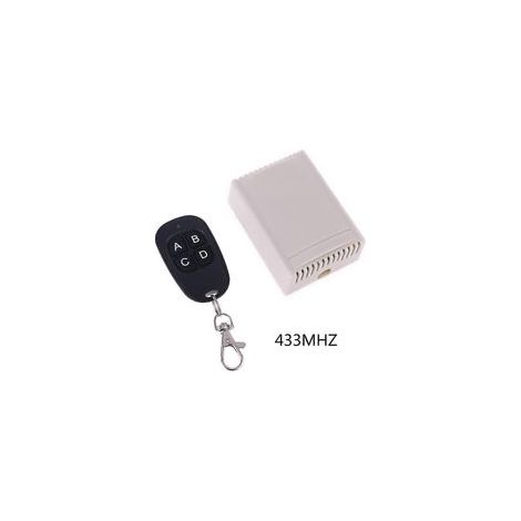 Interrupteur de télécommande sans fil 4 canaux 315 MHz/433 MHz pour relais 12 V/24 V CC (éclairage)