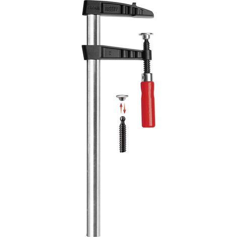 Morsetto a vite in ottone temperato TGK, lunghezza di serraggio 800 mm, apertura di 120 mm, per legno, dimensioni 35x11 mm (1/4)