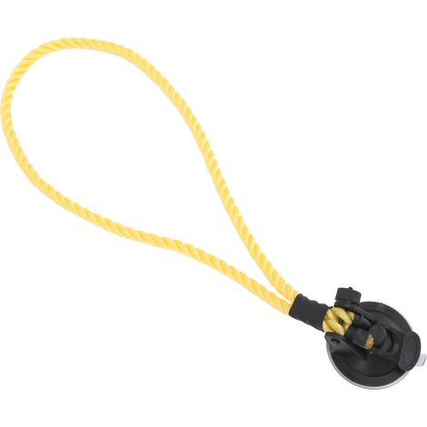 Porte-chapeau à ventouse, porte-chapeau de cowboy avec corde, jaune, pour portière de voiture, décoration intérieure (1/5)