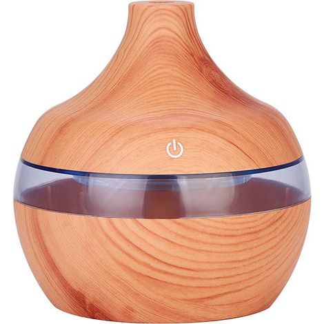 300ML Bois Humidificateur Brouillard D'air Frais Huile Arôme Diffuseur LED Veilleuse Colorée avec Câble USB pour Bureau à Domicile Voiture Spa Yoga Chambre D'enfant (1/5)
