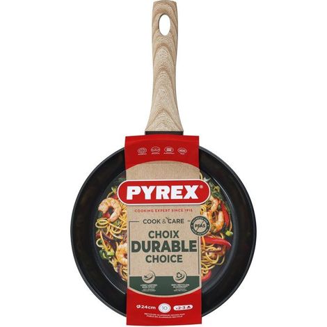 Sartén - PYREX - Cook & Care - 24 cm - Antiadherente - Inducción - Sin PFAS