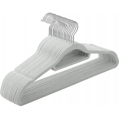 Maxi-Samtkleiderbügel, 50er-Set, grau (1/5)