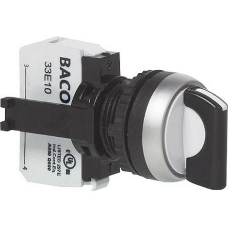 BACO BAL21KE03B L21KE03B Interruttore Anello frontale in plastica, cromato Nero 1 x 90 ° 1 pz. (1/2)