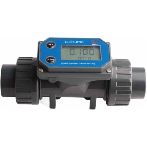 QORVA- Débitmètre numérique UPVC pour irrigation – Précision ± 2 % – Plage de débit 10-120 L/min – Affichage électronique sensible (1/5)