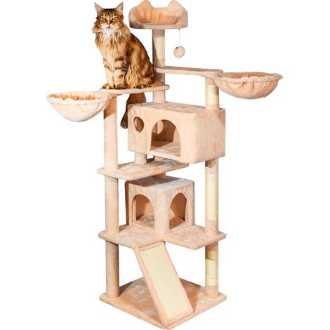 Árbol de gato beige H 165 cm, PAITSY (1/5)