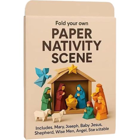 Kit Crèche en Papier Fait Main Facile Fête Amusante Kit De Crèche Pour Débutants Bureau Maison Anniversaire Adultes (1/5)
