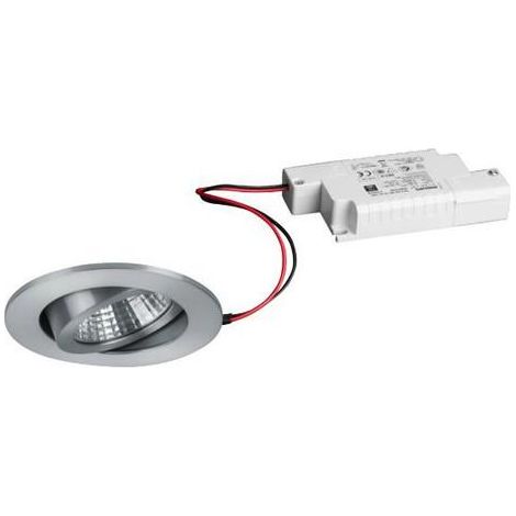 SPOT LED D'EXTÉRIEUR ENCASTRABLE AVEC CONVERTISSEUR, IP65, ROND, 230 V, 6 W, 3000 K, 650 LM, 38°, ORIENTABLE À 30°, INTENSITÉ VA