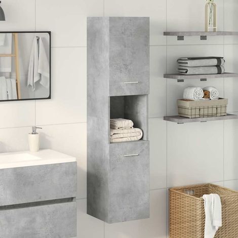 Meubles de Rangement,Armoire de salle de bain suspendue gris béton bois d'ingénierie CFW628171 (1/5)