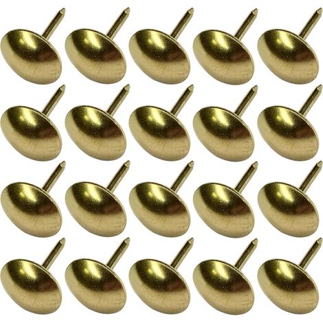 20x clous tapissier 11mm doré or décoratif ameublement canapé fauteuil lit chaise rénovation, finition laiton (1/4)