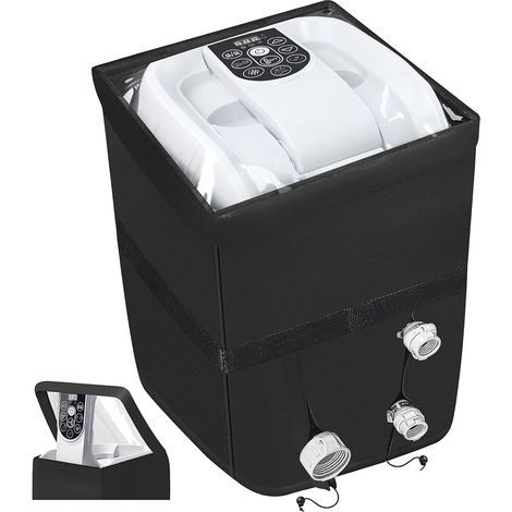 Jacuzzi-Pumpenabdeckung mit PVC-Fenster, Reißverschluss, 600D Oxford-Gewebe, Schutz für den Außenbereich (1/5)