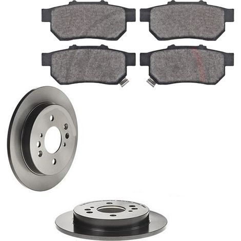 KIT FRENI POSTERIORI compatibile con HONDA JAZZ III (GE,GG,GP,ZA) - DISCHI + PASTIGLIE OEM: FDB778 / 18064 /SOSTITUZIONE DIRETTA/BASSA POLVERE/SILENZIOSO (1/5)