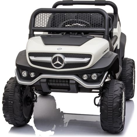 Macchina Elettrica per Bambini Mercedes Unimog Fuori Strada Bianco (1/5)