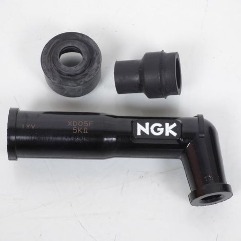 Antiparasite NGK pour Auto XD05F / 102° noir long 5KOhms Neuf (1/2)