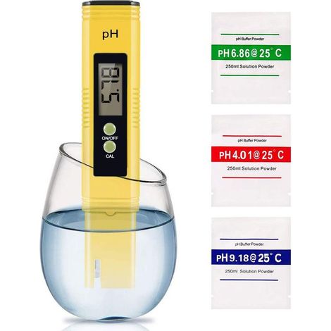 Testeur PH Mètre Électronique, Haute Précision Mini Stylo pH de Qualité pour Compteur D'eau Écran LCD et Précision de Lecture pour Aquarium, Piscine. (1/5)