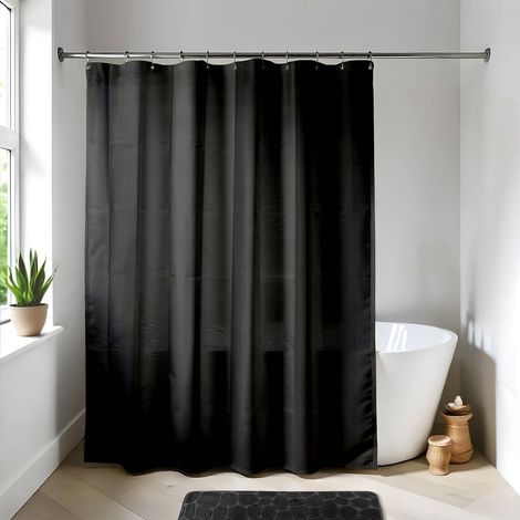 Rideau de douche peva 180x200cm - noir - Tendance (1/2)