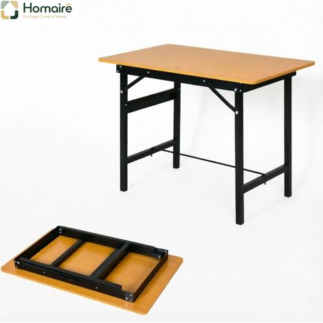 Schwarzer Schreibtisch im Holz- und Metalldekor 60 x 60 x 75,5 cm HOMAIRE (1/5)
