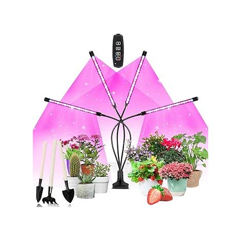 Lampe de culture LED, 4 têtes, spectre complet, intensité réglable avec minuterieMGF-AquaForge (1/5)