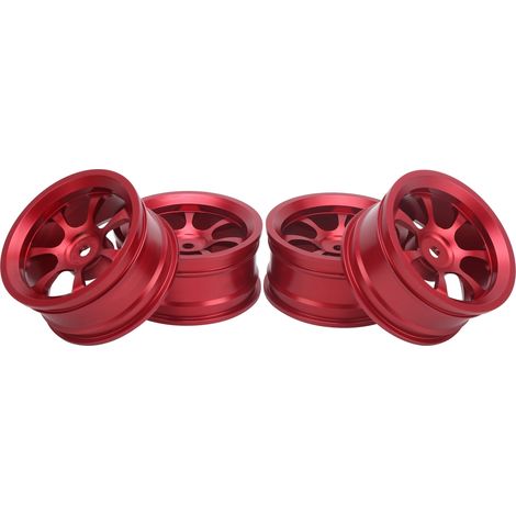 Satz mit 4 Ersatzradnaben für WLtoys 1/18 ferngesteuertes Auto (rot) (1/5)