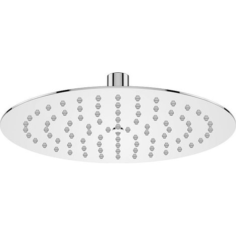 AquaCraft Kopfbrause rund Edelstahl Regendusche 250 mm hochglanzpoliert 6 l/min wassersparend Ultra-Slim Design Duschkopf Deckenmontage Brause aus rostfreiem Edelstahl