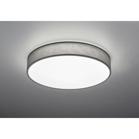 Plafoniera Led Interno Luce Notturna Dimmer Paralume Grigio 60cm Lugano GD Trio (1/5)