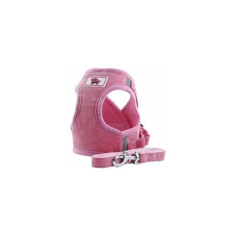 Gilet harnais doux en mesh pour chiot, chat, petits animaux, rose, taille M –