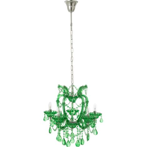 Lustre en Verre "Antique" 57cm Vert Émeraude