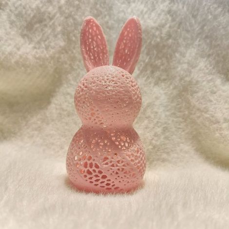 Abat-jour lapin de Pâques ajouré, abat-jour lapin ajouré imprimé en 3D, décoration de fête lapin, statuette de lapin de Pâques