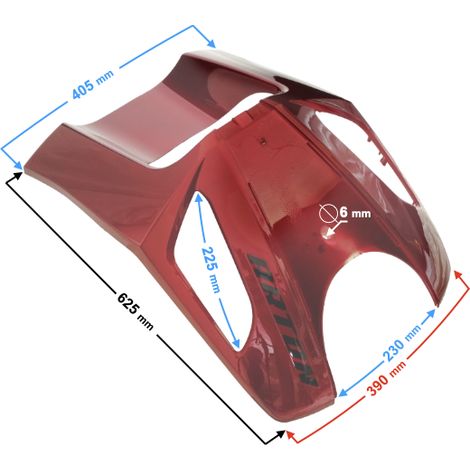 Copertura anteriore per scooter Tres rossa (1/2)