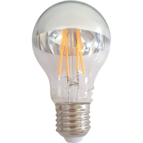 Ampoule E27 LED Filament 7W A60 Avec Reflet - Blanc Chaud  / Argent - SILUMEN (1/5)