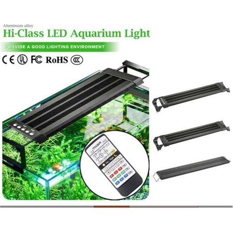 LED Lampe Aquarium, Spectre Complet Aquarium Clip Lumiere avec Télécommande, Eclairage LED Aquarium Plantes [Classe énergétique A++] (1/4)