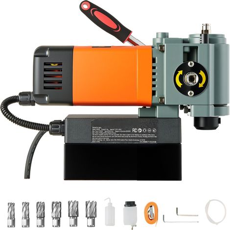 Perceuse magnétique à profil bas 1300W, perçage 35 mm, puissance 10000 N, 650 tr/min, mandrin Weldon (1/5)