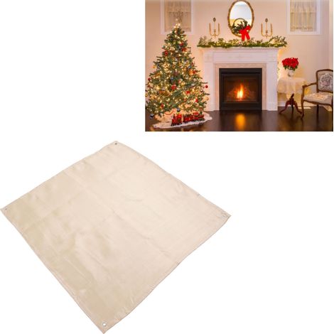 Couverture anti-feu de 1 m x 1 m pour les situations d'urgence dans les maisons, les écoles, les cheminées, les barbecues, les voitures, les bureaux et les entrepôts. (1/5)