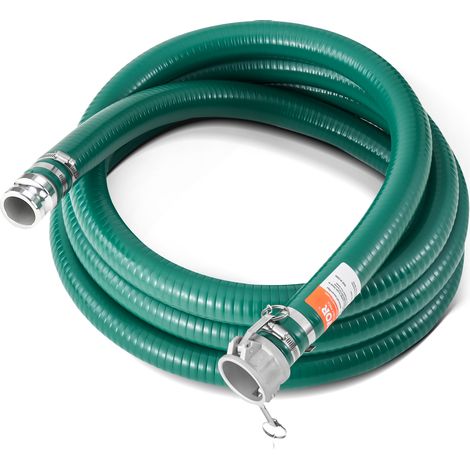 VEVOR Tubo di Aspirazione, 50,8 mm x 6,10 m, Tubo Verde con Connettori Camlock e Raccordi in Alluminio, Adatto a Varie Pompe, per Trattamento di Acque Reflue, Trasporto Acqua e Altri Scopi Agricoli