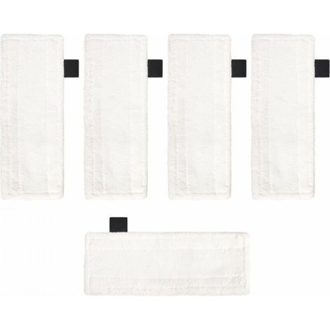 5 tampons de sol en microfibre, compatibles avec les nettoyeurs vapeur Kärcher EasyFix SC2 SC3 SC4, tampons de rechange pour balai vapeur, accessoires de nettoyage (1/5)