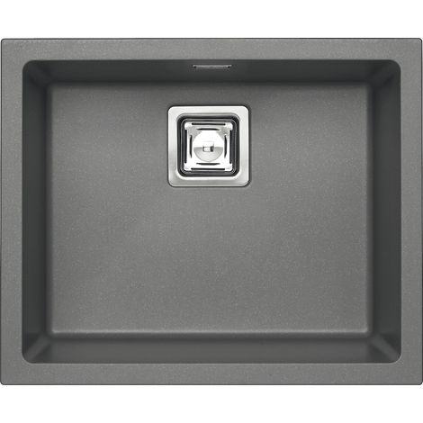 SOLIDO 2D-Spüle Quadrix 50, 560 x 460 mm, Granital Plus steel (1/5)