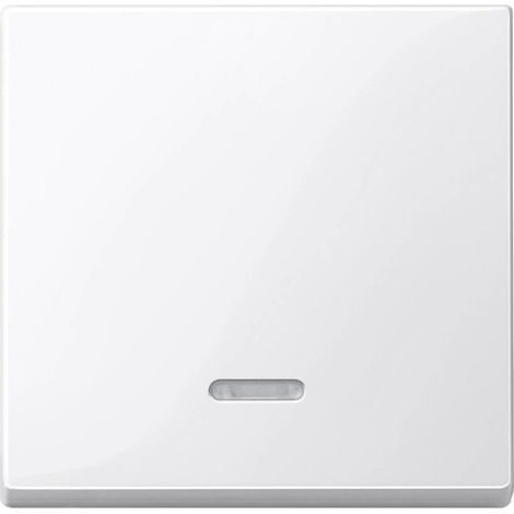 Interrupteur avec témoin lumineux Merten 436019 System M, 1-M, M-Smart, M-Plan, M-Creativ blanc polaire brillant X99238 (1/2)
