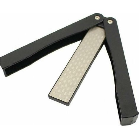 Jardin Affûteuse, Diamant De Poche Pliant Affûteur Double Face Ciseaux, Sécateurs, Loppers Ou Affûtage Pierre pour Jardin Extérieur Camping Cuisine - (1/5)