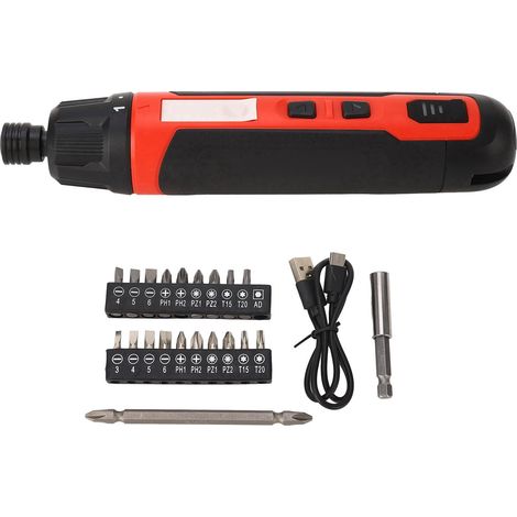 Kit de tournevis électrique multifonction rechargeable à couple élevé avec 20 embouts pour la réparation (1/5)
