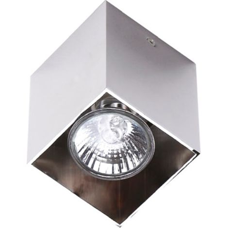 Spot plafond chromé bloc PET SQUARE GU10 50W Maxlight (1/2)