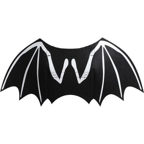 Ailes de chauve‑souris lumineuses, tour de poitrine 50‑85 cm,déguisement d'Halloween réglable en feutre pour chien et chat, accessoire de fête (1/5)