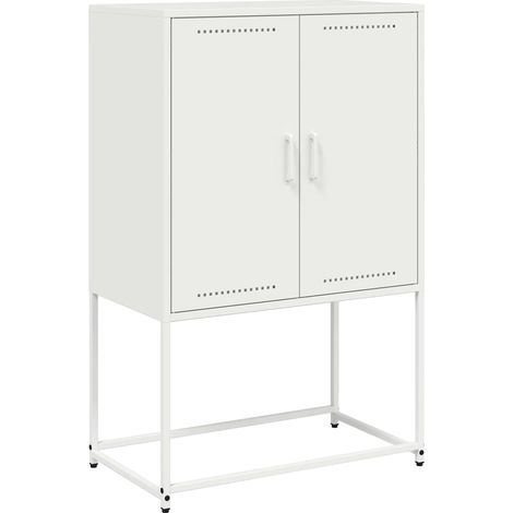 Maison Exclusive - Credenza Bianca 68,5x38,5x107 cm in Acciaio