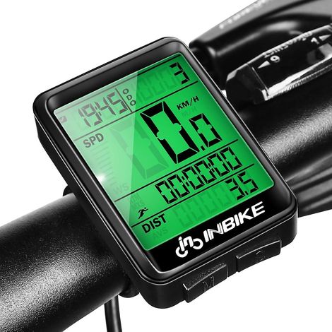 Compteur vélo sans fil avec capteur de vitesse, écran LCD rétroéclairé, ordinateur de cyclisme multifonction, accessoires pour bicyclette et VTT (1/5)