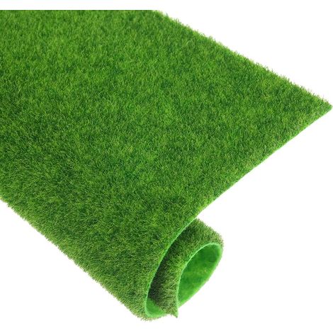 12Pcs Tapis de Gazon Artificiel, 15cm x 15cm x 5mm Gazon Artificiel Réaliste pour Décoration de Jardin Extérieur, Pelouse, Paysage, Patio (1/5)