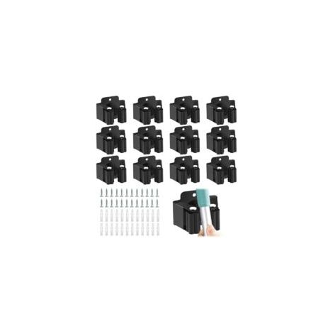Set mit 12 Wandhalterungen für Besen, Werkzeuge, Gartengeräte und Besen sowie Halterungen für Mopps, Kehrschaufeln und andere Werkzeuge – Crezuo