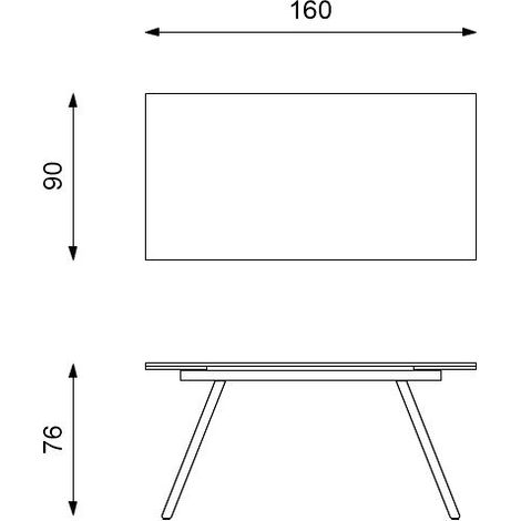 Tavolo Allungabile 160 - 240 x 90 cm - Smokey (1/5)